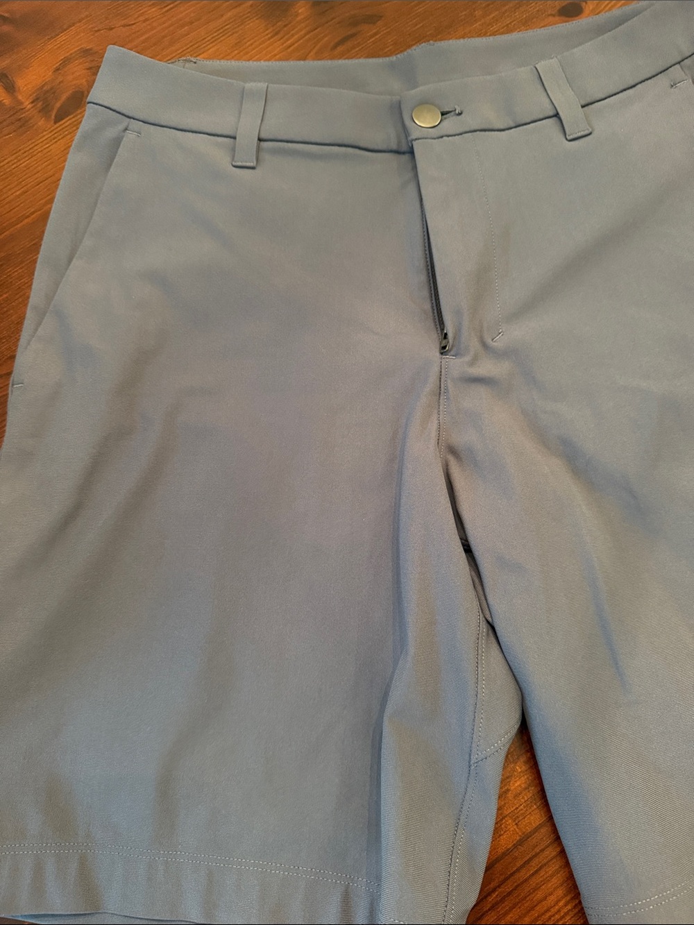 lululemon athletica Men's Light Blue Flat-Front Shorts